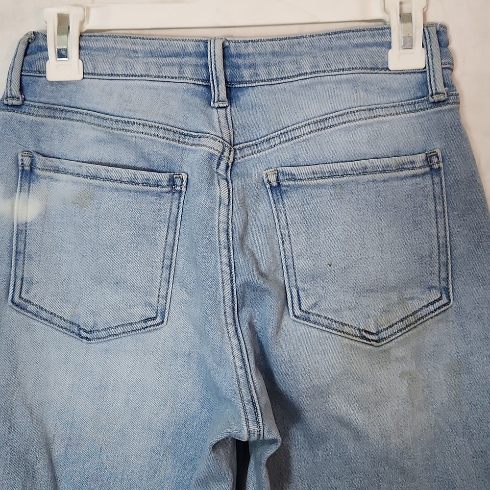 Just Usa Wide Leg Patch Pockets  Light Wash Jeans - Picture 7 of 11